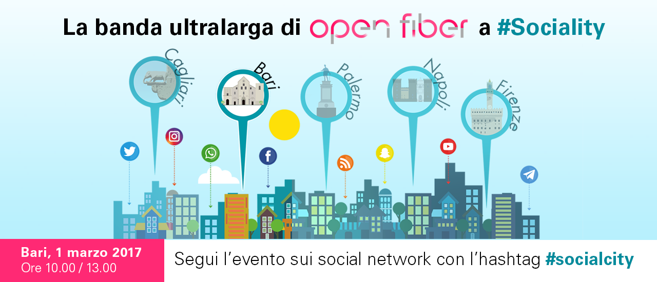 #socialcity Bari: con la fibra di OF il mondo è a portata di mano 